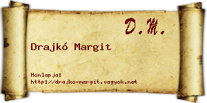 Drajkó Margit névjegykártya