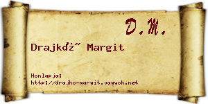 Drajkó Margit névjegykártya